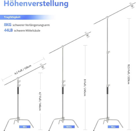 Neewer SC320 Premium C-Stand Galgenstativ Speciális állvány 2. kép