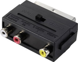SpeaKa Professional SP-13442696 SCART Átalakító [3x RCA alj - 1x SCART dugó] Fekete