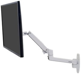 Ergotron LX 1 részes Monitor fali tartó 86,4 cm (34) Fehér Állítható magasságú, Dönthető, Csuklóval 
