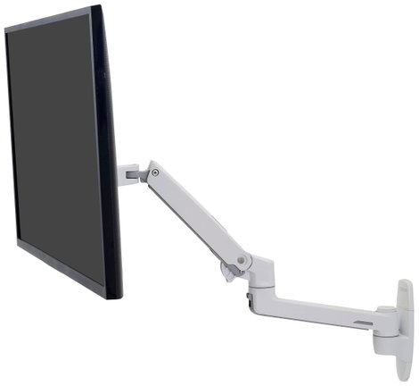 Ergotron LX 1 részes Monitor fali tartó 86,4 cm (34) Fehér Állítható magasságú, Dönthető, Csuklóval