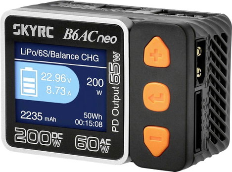 SKYRC B6AC Neo Modell töltő 10 A Ólom, LiFePO, LiHV, Lítiumion, LiPolimer, NiCd, NiMH