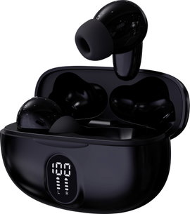 Denver TWE-57B BLACK Mobiltelefon In Ear fejhallgató Bluetooth® Stereo Fekete