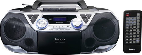 Lenco SCD-720SI - Tragbare XXL Boombox Silber Hordozható CD lejátszó
