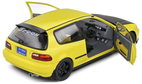 Solido Honda Civic (EG6) 1991 gelb 1:18 Autómodell 5. kép