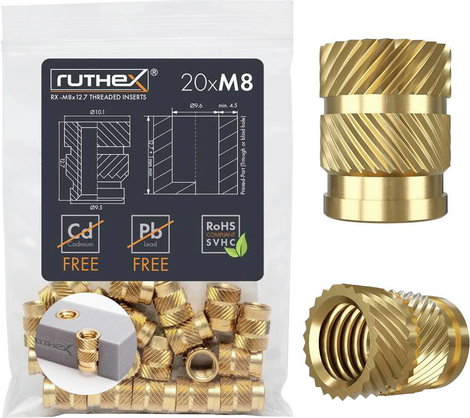 ruthex menetes betét RX-M8x12.7 GE-M8x127-001