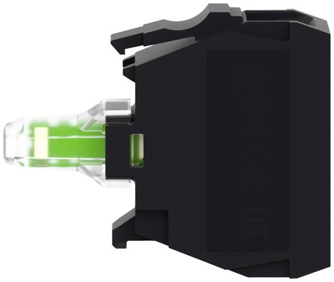Előlapra felszerelhető LED-modul 24 V, csavaros csatlakozással, fehér, Schneider Electric ZBVB1 3. kép
