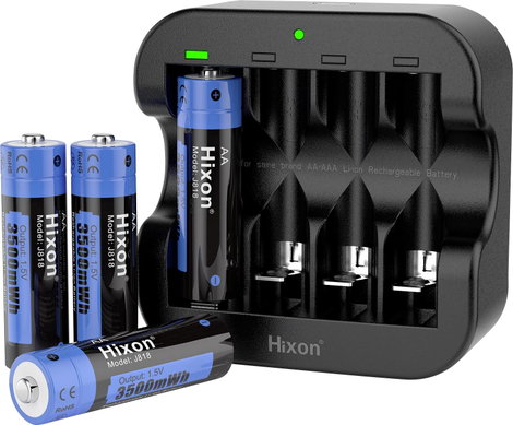 Hixon Q022 Hengeres akku töltő Lítiumion Mikro (AAA), Ceruza (AA)