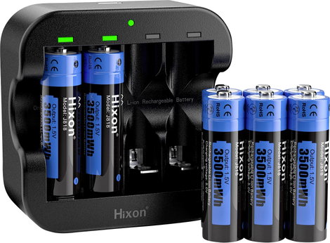 Hixon Q022 Hengeres akku töltő Lítiumion Mikro (AAA), Ceruza (AA)