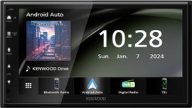 Kenwood Dupla DIN moniceiver Android Auto™, Apple CarPlay, Hátrameneti kamera csatlakozó, DAB + tune