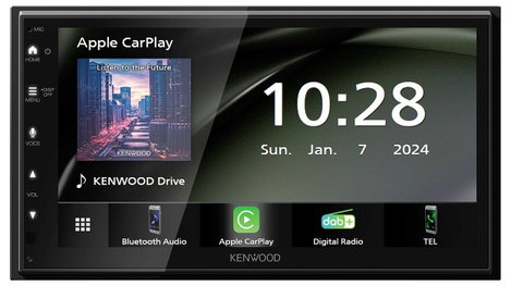 Kenwood Dupla DIN moniceiver Android Auto™, Apple CarPlay, Hátrameneti kamera csatlakozó, DAB + tune 2. kép