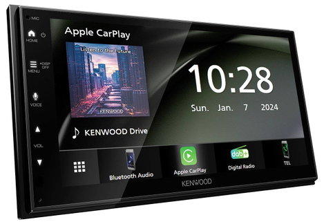 Kenwood Dupla DIN moniceiver Android Auto™, Apple CarPlay, Hátrameneti kamera csatlakozó, DAB + tune 4. kép
