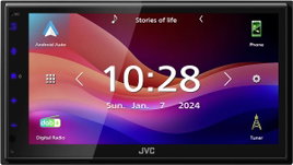 JVC Dupla DIN moniceiver Android Auto™, Apple CarPlay, Hátrameneti kamera csatlakozó, DAB + tuner, T
