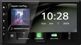 Kenwood Dupla DIN moniceiver Android Auto™, Apple CarPlay, DAB + tuner, Hátrameneti kamera csatlakoz