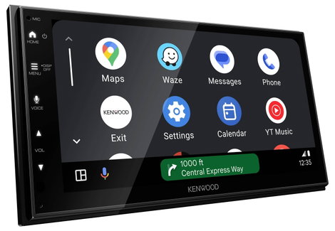 Kenwood Dupla DIN moniceiver Android Auto™, Apple CarPlay, DAB + tuner, Hátrameneti kamera csatlakoz 3. kép