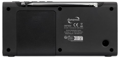 Dynavox Világvevő DAB+, FM Bluetooth®, DAB+ Fekete 3. kép