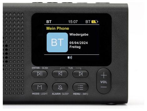Dynavox Világvevő DAB+, FM Bluetooth®, DAB+ Fekete 6. kép