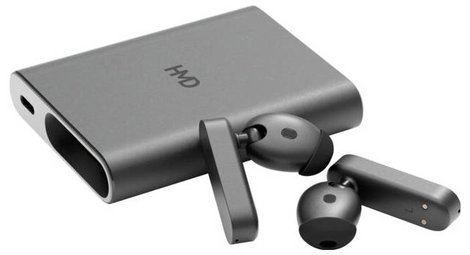 HMD Amped Buds Sport In Ear fejhallgató Bluetooth® Fekete mikrofon zajelnyomás Izzadásálló