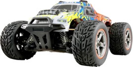 Amewi Kék, Narancs Brushed 1:20 RC kezdő modellautó Elektro Monstertruck 4WD RtR Fényeffekttel