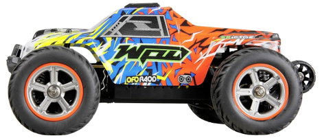 Amewi Kék, Narancs Brushed 1:20 RC kezdő modellautó Elektro Monstertruck 4WD RtR Fényeffekttel 3. kép