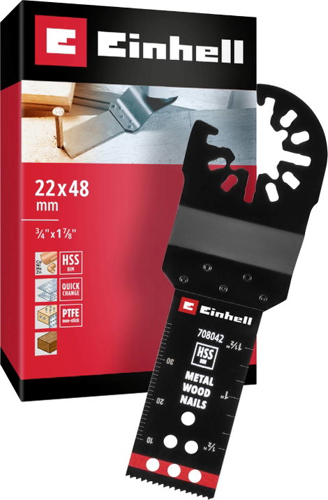 Einhell 708042 Tauchsägeblatt BIM Met, 22mm Bimetál Többfunkciós szerszám tartozék készlet 22 mm 1 d