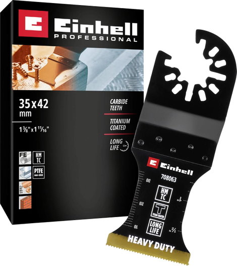 Einhell 708063 Tauchsägeblatt HM-TI, 35mm Bimetál Többfunkciós szerszám tartozék készlet 35 mm 1 db