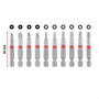 Einhell Karabiner Bit Set 10tlg 118623 Bit készlet 1/4 (6.3 mm), PH, PZ, TORX, Hatlap 2. bélyegkép