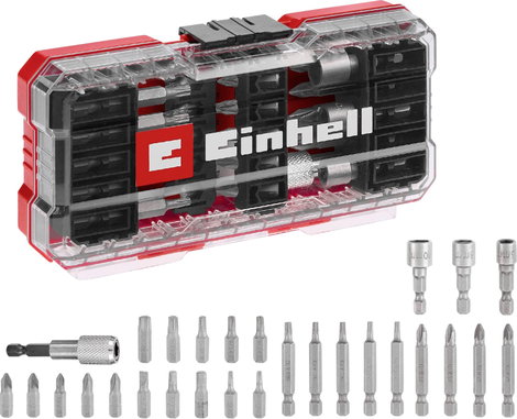 Einhell S-CASE Bitset 28tlg LS 108613 Bit készlet 1/4 (6.3 mm), TORX, PZ, PH, Egyeneshornyú, Hatlap