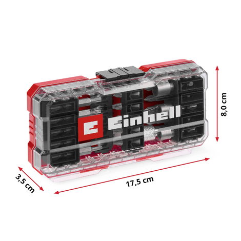 Einhell S-CASE Bitset 28tlg LS 108613 Bit készlet 1/4 (6.3 mm), TORX, PZ, PH, Egyeneshornyú, Hatlap 2. kép