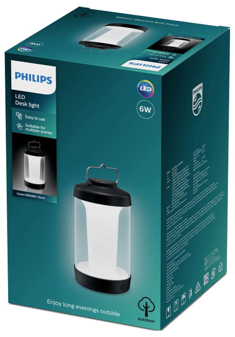 Philips LED 8719514443730 Cicero DSK260 LED-es akkus asztali lámpa 6 W Fehér, Fekete 3. kép