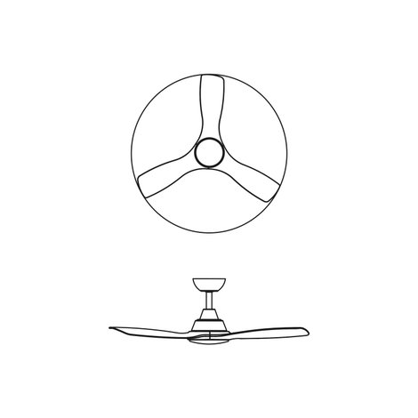 Philips LED Olas Mennyezeti ventilátor 30 W (Ø x Ma) 1320 mm x 310 mm Fekete Távirányítóval, Dimmelh 2. kép