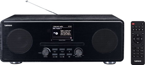 Lenco Lenco DIR-260BK - Internetradio mit DAB+ und FM-Radio, CD/MP3-Player, Bluetooth Internet koffe