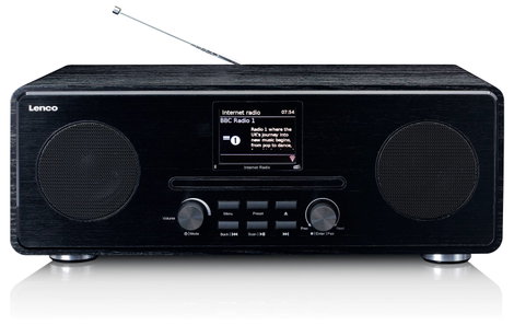 Lenco Lenco DIR-260BK - Internetradio mit DAB+ und FM-Radio, CD/MP3-Player, Bluetooth Internet koffe 6. kép
