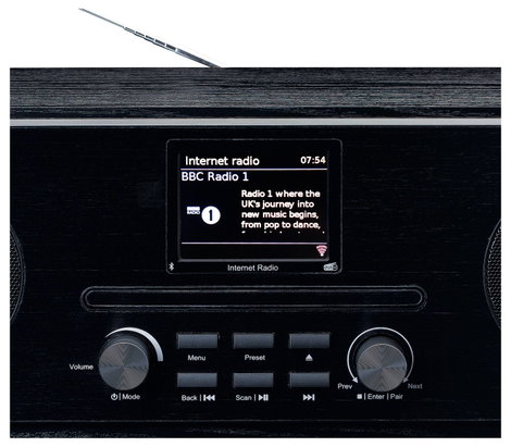 Lenco Lenco DIR-260BK - Internetradio mit DAB+ und FM-Radio, CD/MP3-Player, Bluetooth Internet koffe 7. kép