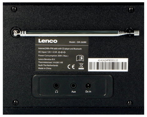 Lenco Lenco DIR-260BK - Internetradio mit DAB+ und FM-Radio, CD/MP3-Player, Bluetooth Internet koffe 8. kép