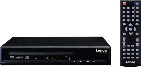 Lenco DVD-120BK - DVD Player mit HDMI und Scart - Display - Fernbedienung Hordozható DVD lejátszó