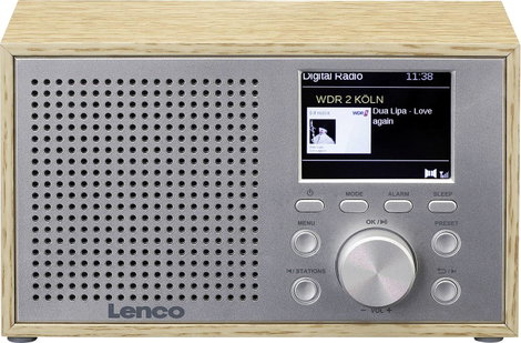 Lenco DAR-017WH - Kompaktes und stilvolles DAB+/FM-Radio mit Bluetooth Asztali rádió