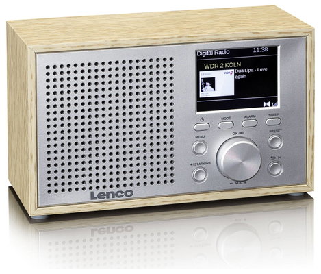 Lenco DAR-017WH - Kompaktes und stilvolles DAB+/FM-Radio mit Bluetooth Asztali rádió 3. kép