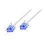 LogiLink CQ3031U RJ45 Hálózati kábel, patchkábel CAT 6A U/UTP 1.00 m Fehér extrém vékony, Nagy rugal bélyegkép