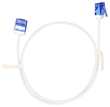 LogiLink CQ3011U RJ45 Hálózati kábel, patchkábel CAT 6A U/UTP 0.30 m Fehér extrém vékony, Nagy rugal 3. kép