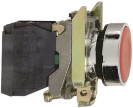 Lapos nyomógomb, zöld, Schneider Electric Harmony XB4BA31