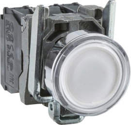 Világítós nyomógomb, lapos, fehér, Schneider Electric Harmony XB4BW31B5