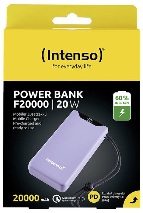 Intenso Intenso Power Bank F20000 purple Powerbank 20.000 mAh Viola 2. kép