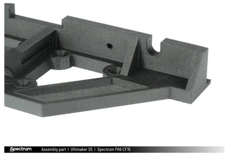 Spectrum Filaments 80584 PA6 CF15 3D nyomtatószál PA6, PA6-CF15 (Carbon) Szénszál erősítésű, Matt, ü 3. kép
