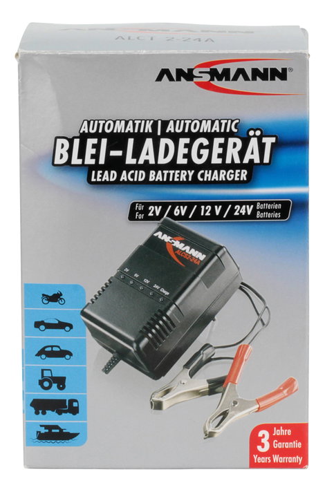Ólomakku töltő 6V 12V 24V 0.9A, Ansmann ALCS2-24A 8. kép