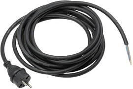 Fúrógép csatlakozóvezeték 5 m, fekete, H05RN-F 2 x 1 mm², AS Schwabe 70530