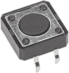 Nyomógomb nyákba 12 V/DC 50 mA, 1 x ki/(be), APEM PHAP3320A