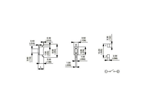 Nyomógomb 12 V/DC 50 mA, 1 x ki/(be), APEM PHAP3361 2. kép