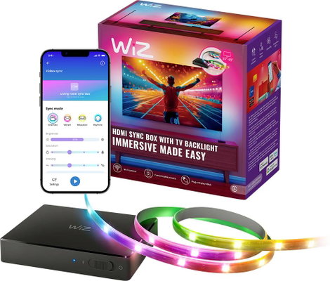 WiZ Sync box starter kit 55-65 EU 8720169078604 LED csík készlet 240 V 260 cm 1 db