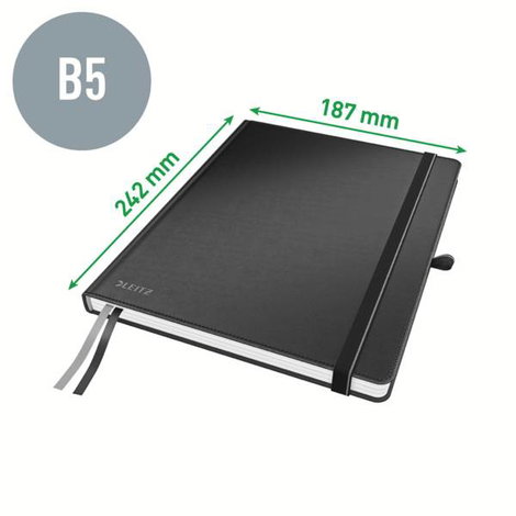 Leitz 44730095 Jegyzettömb kockás Fekete Lapok száma: 80 DIN B5 12. kép