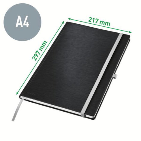 Leitz 44761094 Jegyzettömb kockás Selyem fekete Lapok száma: 80 DIN A4 3. kép